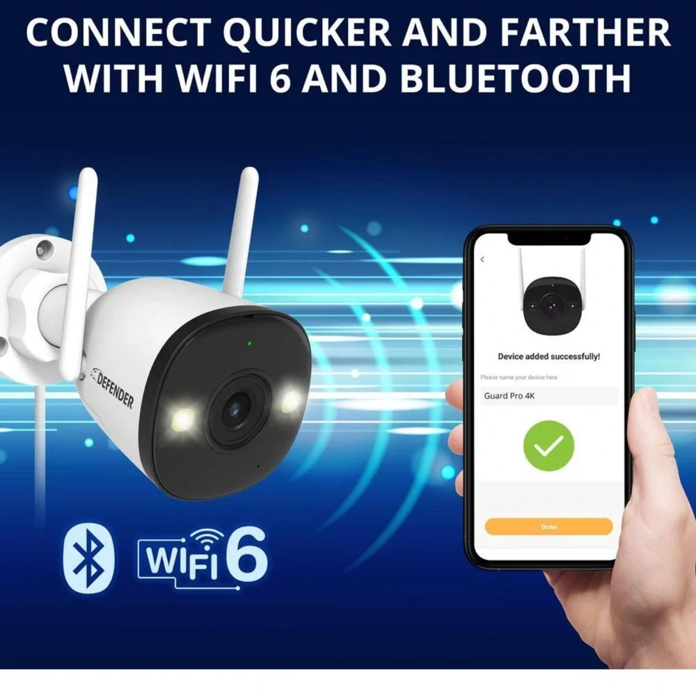 Fender White and Black Outdoor Security Camera